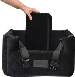 Velvet Black - Autostoel Voor Hond - 47x42cm - Wasbaar - Hondenmand Auto - Handgemaakt -Dieren Product Winkel 1176x1200 8