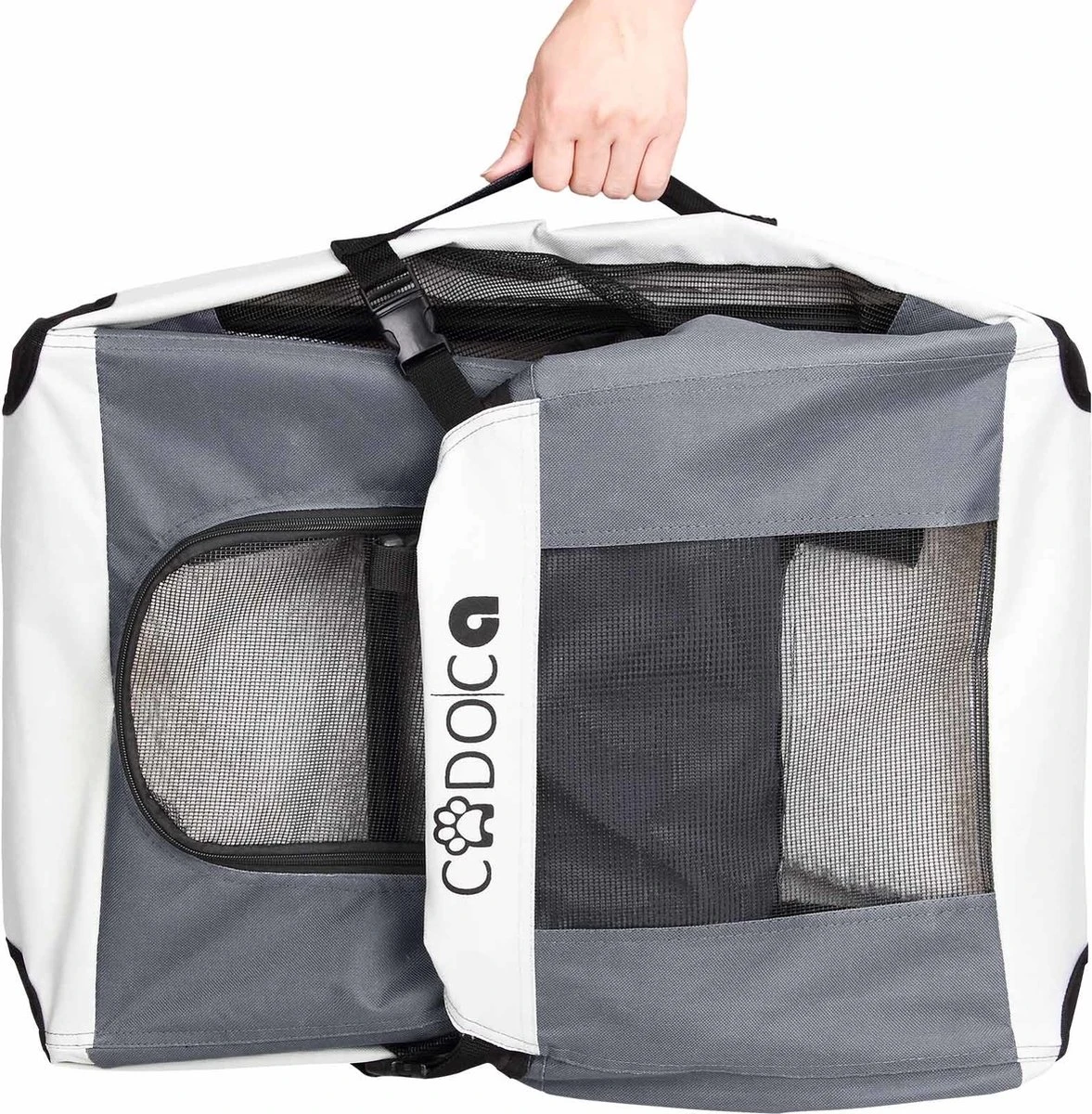 Cadoca Hondentransportbox Opvouwbaar - Maat M 8 Cadoca Hondentransportbox Opvouwbaar - Maat M - Afbeelding 8