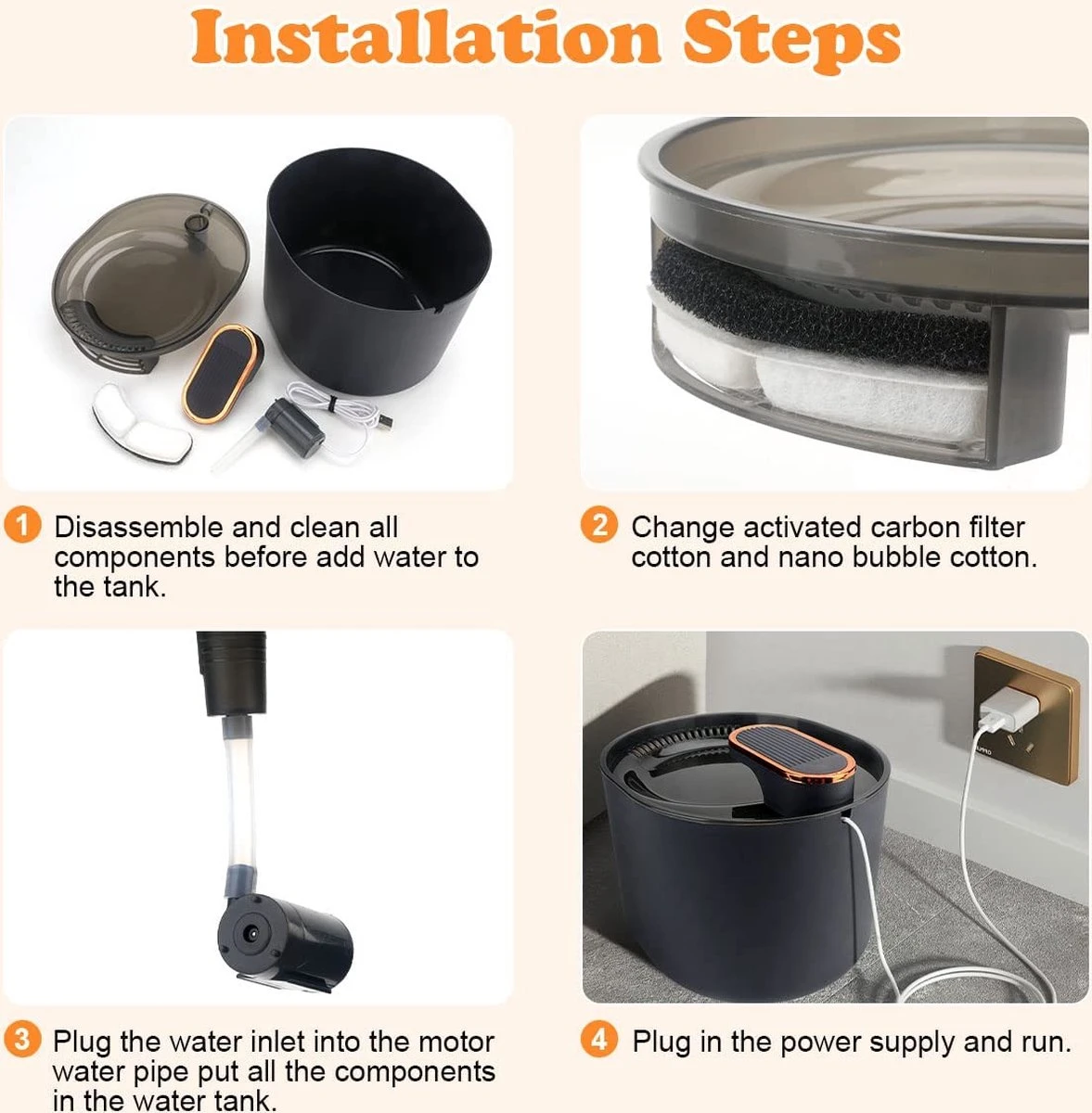 AQIOS Kat/hond Drinkfontein 3L Donkerblauw Inclusief 3 Filters - Kattenfontein - Hondenfontein - Waterfontein - Water Dispenser - Waterautomaat - Drinkbak 7 AQIOS Kat/hond Drinkfontein 3L Donkerblauw Inclusief 3 Filters - Kattenfontein - Hondenfontein - Waterfontein - Water Dispenser - Waterautomaat - Drinkbak - Afbeelding 7