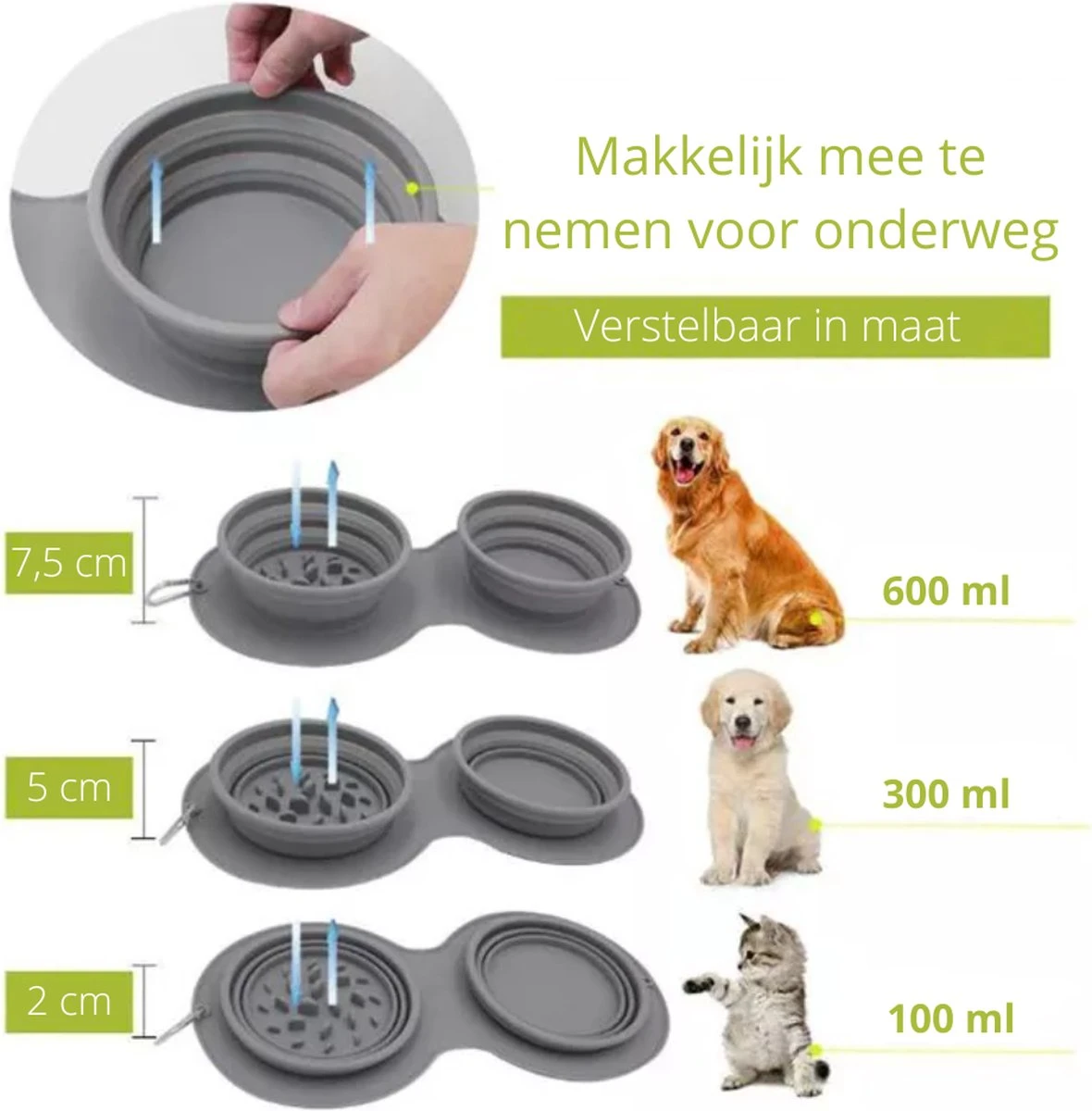 Janse Opvouwbare Voerbak - Anti Slip Honden Voerbak - Katten Voerbak - Anti Schrokbak Hond - Waterbak - Drinkbak - Voederbak Kat - Opvouwbaar - Voedselbak - Vakantie - Slowfeeder 4 Janse Opvouwbare Voerbak - Anti Slip Honden Voerbak - Katten Voerbak - Anti Schrokbak Hond - Waterbak - Drinkbak - Voederbak Kat - Opvouwbaar - Voedselbak - Vakantie - Slowfeeder - Afbeelding 4