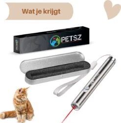 Laserpen - Kattenspeeltjes - Zaklamp - Kat - Laser - Kattenspeelgoed - RVS Opbergblikje -Dieren Product Winkel 1183x1200