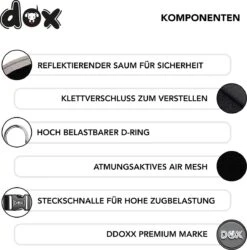 DDOXX Borstharnas Air Mesh, Step-In, Reflecterend | Vele Kleuren | Voor Kleine, Middelgrote En Middelgrote Honden | Hondenharnas Hond Kat Puppy | Kattenharnas Puppy Harnas | Zwart, M -Dieren Product Winkel 1184x1200 12