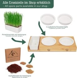 Pfotenolymp® Voederstation Met Kattengras Voor Katten - Porseleinen Kattenbak/Voedingsbak - Verhoogde Kom Set Met Kattengrasbak - Voerbak Hoog 8 Pfotenolymp® Voederstation Met Kattengras Voor Katten - Porseleinen Kattenbak/Voedingsbak - Verhoogde Kom Set Met Kattengrasbak - Voerbak Hoog -Dieren Product Winkel 1184x1200 2