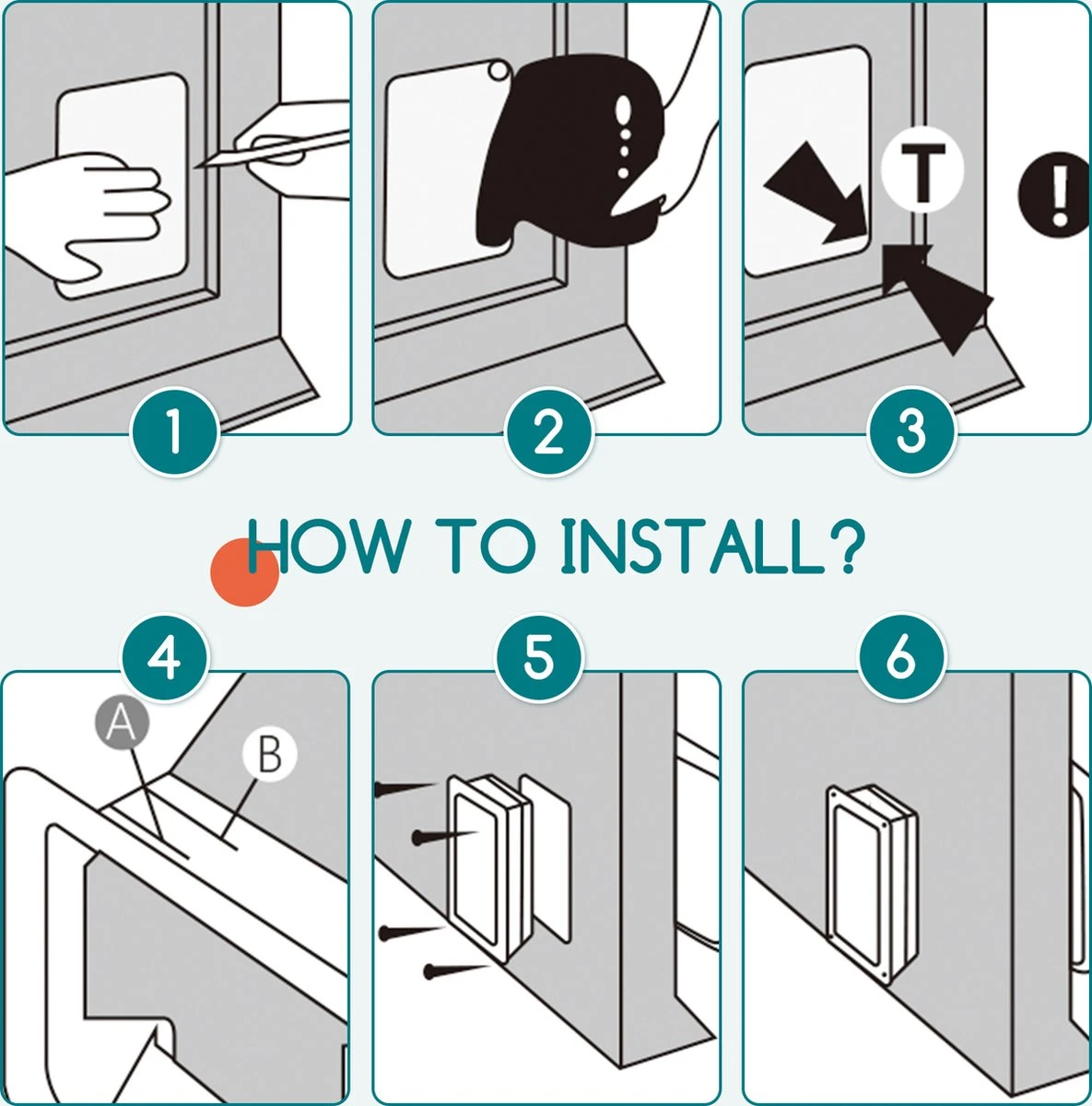 Nobleza Kattenluik Met Tunnel - 4 Vergrendelingsstanden - Weerbestendig - Binnen En Buiten - 20.5 X 19.7 Cm - Maat M - Wit 6 Nobleza Kattenluik Met Tunnel - 4 Vergrendelingsstanden - Weerbestendig - Binnen En Buiten - 20.5 X 19.7 Cm - Maat M - Wit - Afbeelding 6