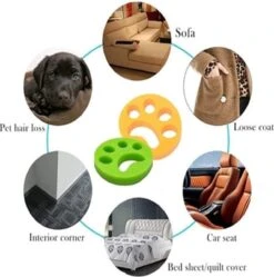 Merkloos Wasmachine Herbruikbare Haarverwijderaar - Huisdierhaar Verwijderaar - Anti Haren - Accessoires Wasmachine - Groen - 1 Stuks -Dieren Product Winkel 1189x1200 10