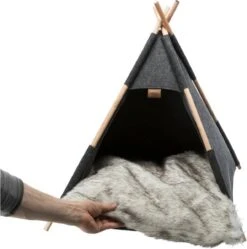 TRIXIE Huisdierengrot Tipi 55x65x55 Cm Vilt -Dieren Product Winkel 1189x1200 9