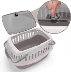 Nobleza 41WSJ - Reisbench - Reismand - Transportbox - 58 X 40 X 42.5 Cm - Grijs -Dieren Product Winkel 1190x1200 30