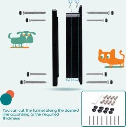Nobleza Kattenluik Met Tunnel - 4 Vergrendelingsstanden - Weerbestendig - Binnen En Buiten - 28.5 X 25 Cm - Maat XL - Zwart -Dieren Product Winkel 1190x1200 7