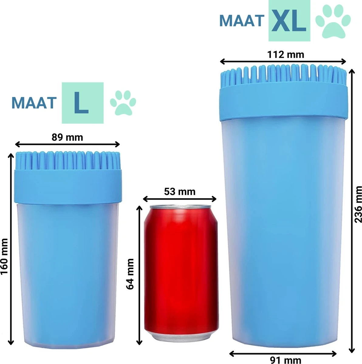 TIKKENS Hondenpoten Reiniger 2-in-1 - Hondenborstel - Hondenpoot Reiniger - Huisdier Poot Wassen - Hondenverzorging - Honden Wassen - Inclusief Microvezeldoek - XL 3 TIKKENS Hondenpoten Reiniger 2-in-1 - Hondenborstel - Hondenpoot Reiniger - Huisdier Poot Wassen - Hondenverzorging - Honden Wassen - Inclusief Microvezeldoek - XL - Afbeelding 3