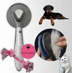Merkloos Dierenborstel - Haarborstel Huisdieren - Borstel Voor Vacht Huisdier - Borstel Kat - Borstel Hond - Makkelijk Haar Verwijderen Met één Klik - Inclusief Speeltje - Kam Huisdier - Vachtverzorging - Massage -Dieren Product Winkel 1192x1200 7