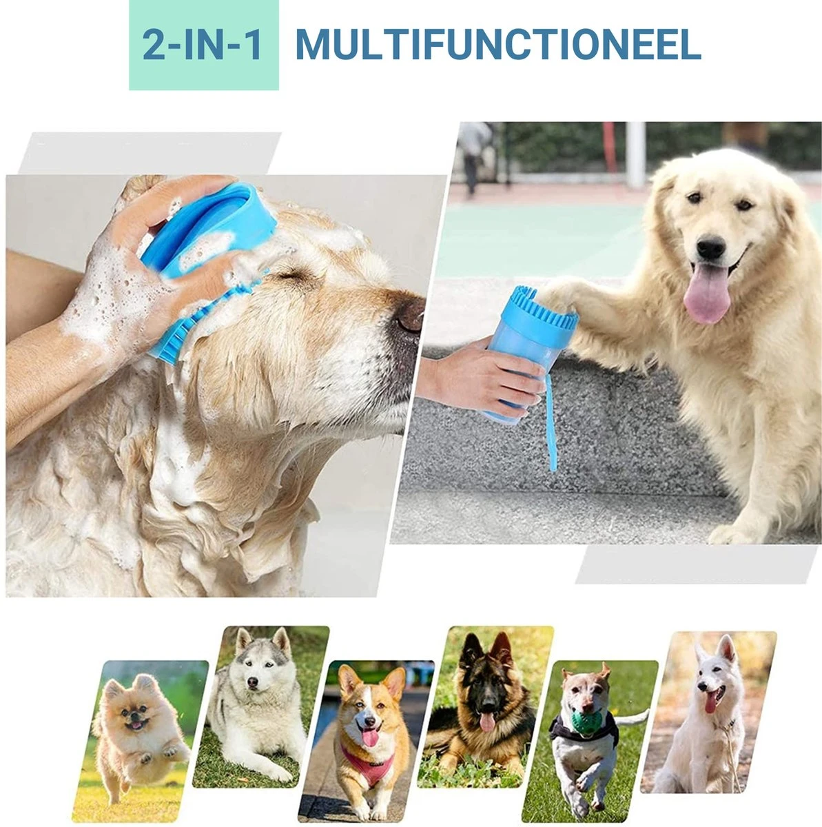 TIKKENS Hondenpoten Reiniger 2-in-1 - Hondenborstel - Hondenpoot Reiniger - Huisdier Poot Wassen - Hondenverzorging - Honden Wassen - Inclusief Microvezeldoek - XL 4 TIKKENS Hondenpoten Reiniger 2-in-1 - Hondenborstel - Hondenpoot Reiniger - Huisdier Poot Wassen - Hondenverzorging - Honden Wassen - Inclusief Microvezeldoek - XL - Afbeelding 4