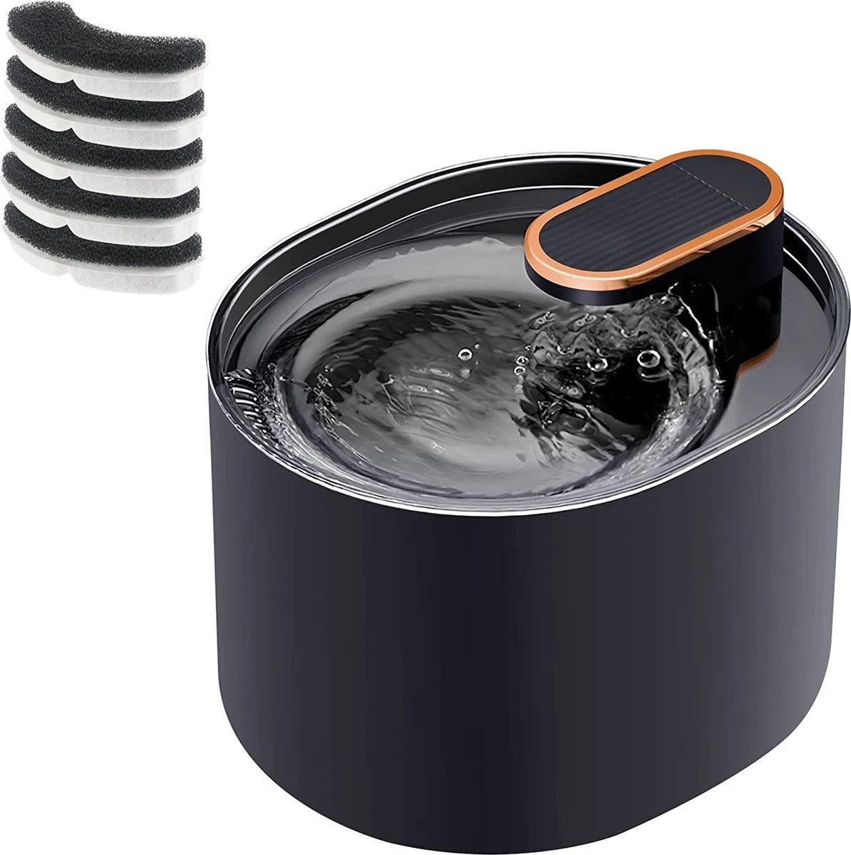 AQIOS Kat/hond Drinkfontein 3L Donkerblauw Inclusief 3 Filters - Kattenfontein - Hondenfontein - Waterfontein - Water Dispenser - Waterautomaat - Drinkbak 1 AQIOS Kat/hond Drinkfontein 3L Donkerblauw Inclusief 3 Filters - Kattenfontein - Hondenfontein - Waterfontein - Water Dispenser - Waterautomaat - Drinkbak