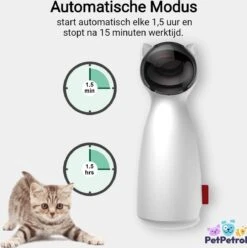 PetPetrol Automatisch Kattenspeeltje – Laser – Kattenlaser - Intelligent Interactief Voor Katten – Laser Kat – 9 Verschillende Standen – Incl. Oplaadkabel – Geruisloze Motor -Dieren Product Winkel 1195x1200 5