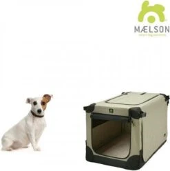 Maelson Soft Kennel - Robuuste Hondenbench Van Zacht Materiaal - Opvouwbare Kennel Met Stevig Stalen Binnenframe - Beige/zwart - XXS / XS / S / M / L / XL / XXL - 72 S -Dieren Product Winkel 1197x1200 33