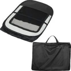 Dailyibed Opvouwbare Puppyren - Zwart - 115x115x58 Cm - Incl. Draagtas - Incl. Voederbak -Dieren Product Winkel 1198x1200 30