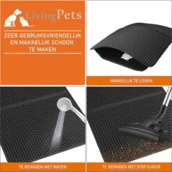 Lavida Home - Kattenbakmat - Grit Opvanger - 45 X 60 Cm - Dubbele Laag & Waterdicht - Katten Mat - Katten Mat Met Opvangruimte Voor Grit - Katten Mat - Kat Benodigdheden - Kitten - Gritmat Voor Poes - Grijs -Dieren Product Winkel 1199x1200 11