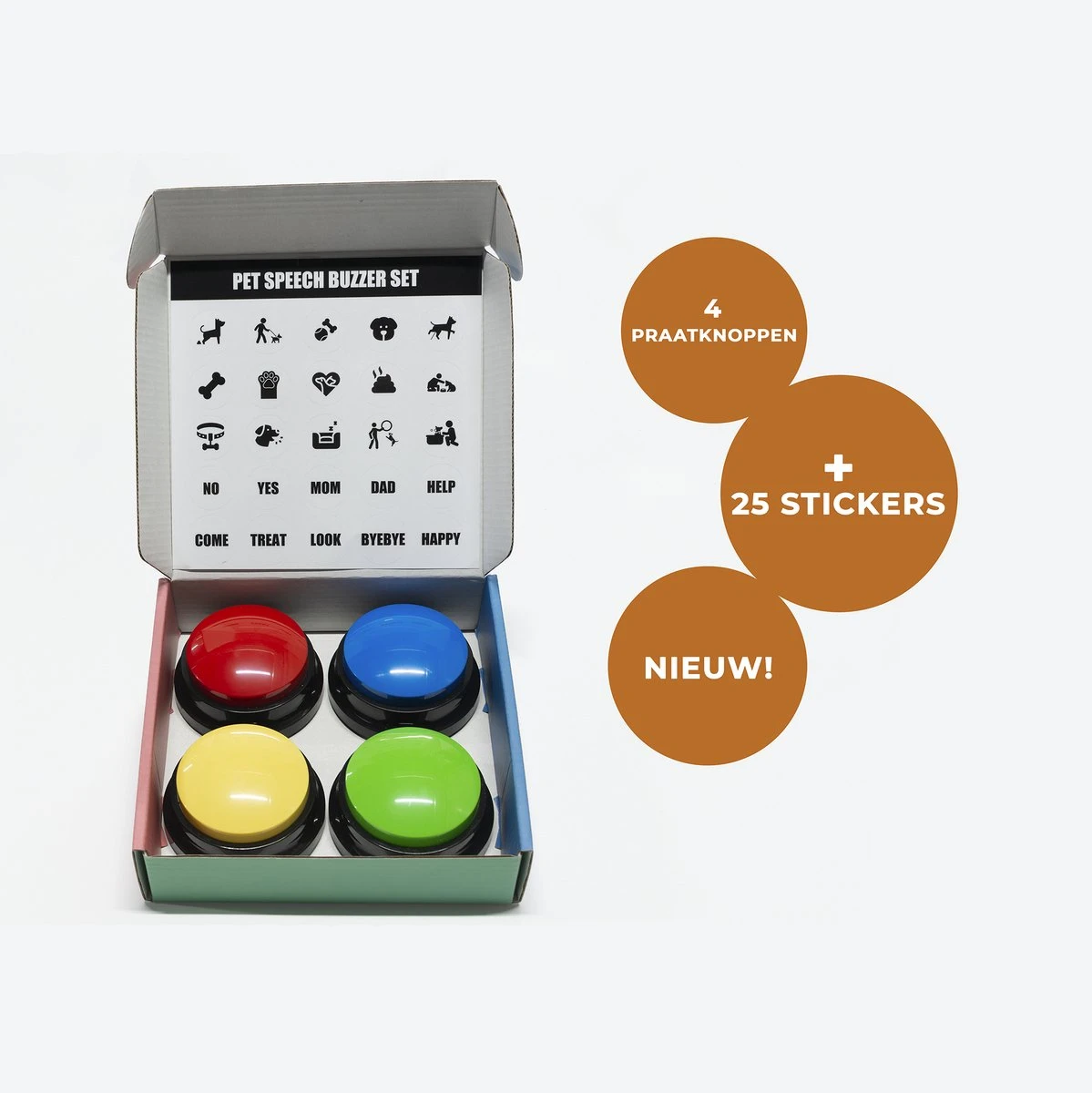 Praatknop Hond - Honden Praatknop - Dog Buttons - Hondenspeelgoed Intelligentie - Dogbuttons - Hondenspeelgoed - Praatknop Voor Honden - Honden Training 1 Praatknop Hond - Honden Praatknop - Dog Buttons - Hondenspeelgoed Intelligentie - Dogbuttons - Hondenspeelgoed - Praatknop Voor Honden - Honden Training