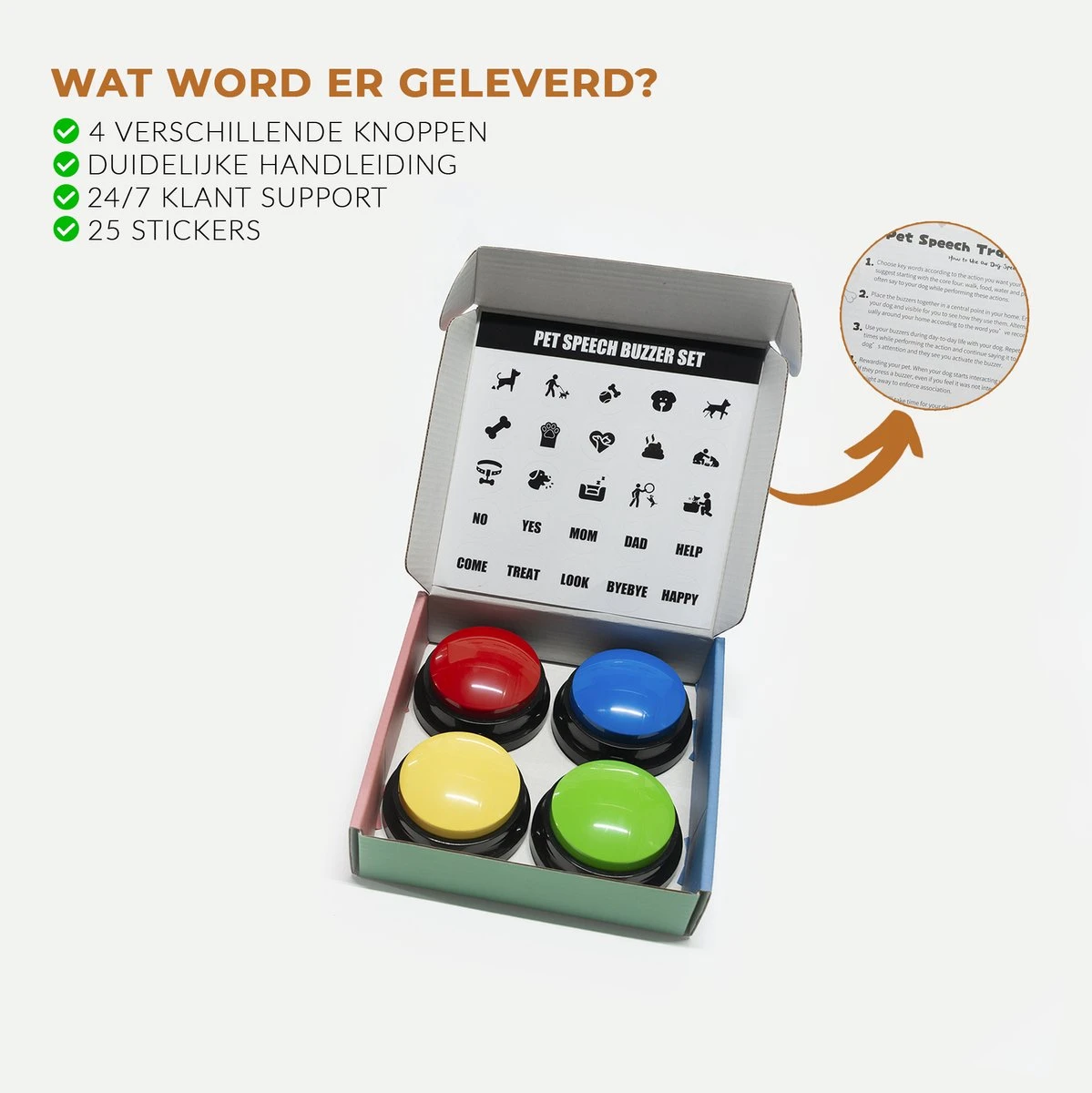 Praatknop Hond - Honden Praatknop - Dog Buttons - Hondenspeelgoed Intelligentie - Dogbuttons - Hondenspeelgoed - Praatknop Voor Honden - Honden Training 2 Praatknop Hond - Honden Praatknop - Dog Buttons - Hondenspeelgoed Intelligentie - Dogbuttons - Hondenspeelgoed - Praatknop Voor Honden - Honden Training - Afbeelding 2