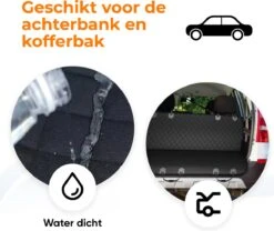 Hondendeken Auto Achterbank En Kofferbak Beschermhoes - Hondenkleed Auto - Autodeken Hond - Autokleed - 150x140cm - Zwart - Quzi -Dieren Product Winkel 1200x1009 3