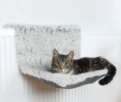 Trixie Radiator Hangmat Harvey Langhaar Pluche / Velours Wit Zwart - 45X31X26 CM -Dieren Product Winkel 1200x1011 7