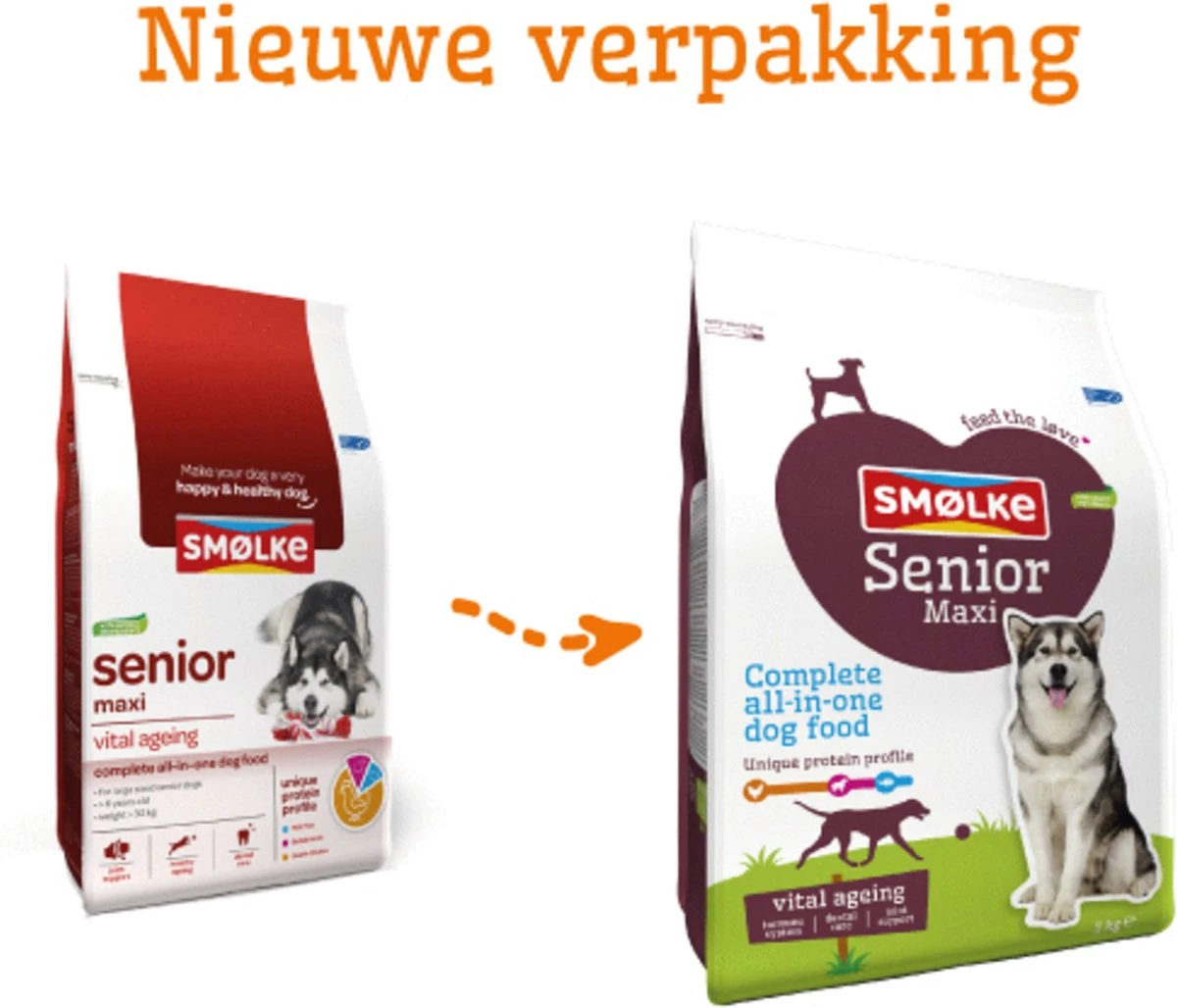 Smolke Senior Maxi - Rijst & Lam - Hondenvoer - 3 Kg 2 Smolke Senior Maxi - Rijst & Lam - Hondenvoer - 3 Kg - Afbeelding 2