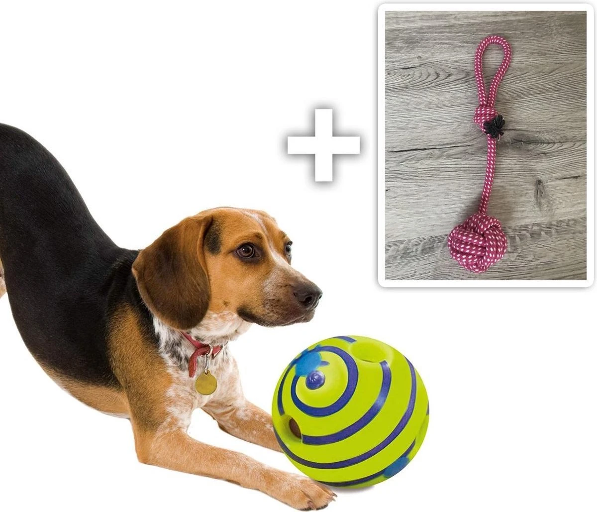 Wobble Wag Giggle Bal+ Honden Touw (30cm)- Honden Bal - Honden Speeltjes - Honden Speelgoed Intelligentie 1 Wobble Wag Giggle Bal+ Honden Touw (30cm)- Honden Bal - Honden Speeltjes - Honden Speelgoed Intelligentie