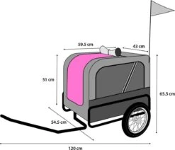 Flamingo - Hondenfietskar Doggy Liner Romero - Rood - 60x43x51cm -Dieren Product Winkel 1200x1029 6