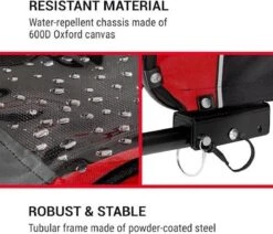 Klarfit Husky Race Hondenfietskar 282 Liter - 75 X 85 X 137 Cm (BxHxD) - Past Bij Alle Fietsen Met 26-28" - Belastbaarheid Van 40 Kg -Dieren Product Winkel 1200x1032 8