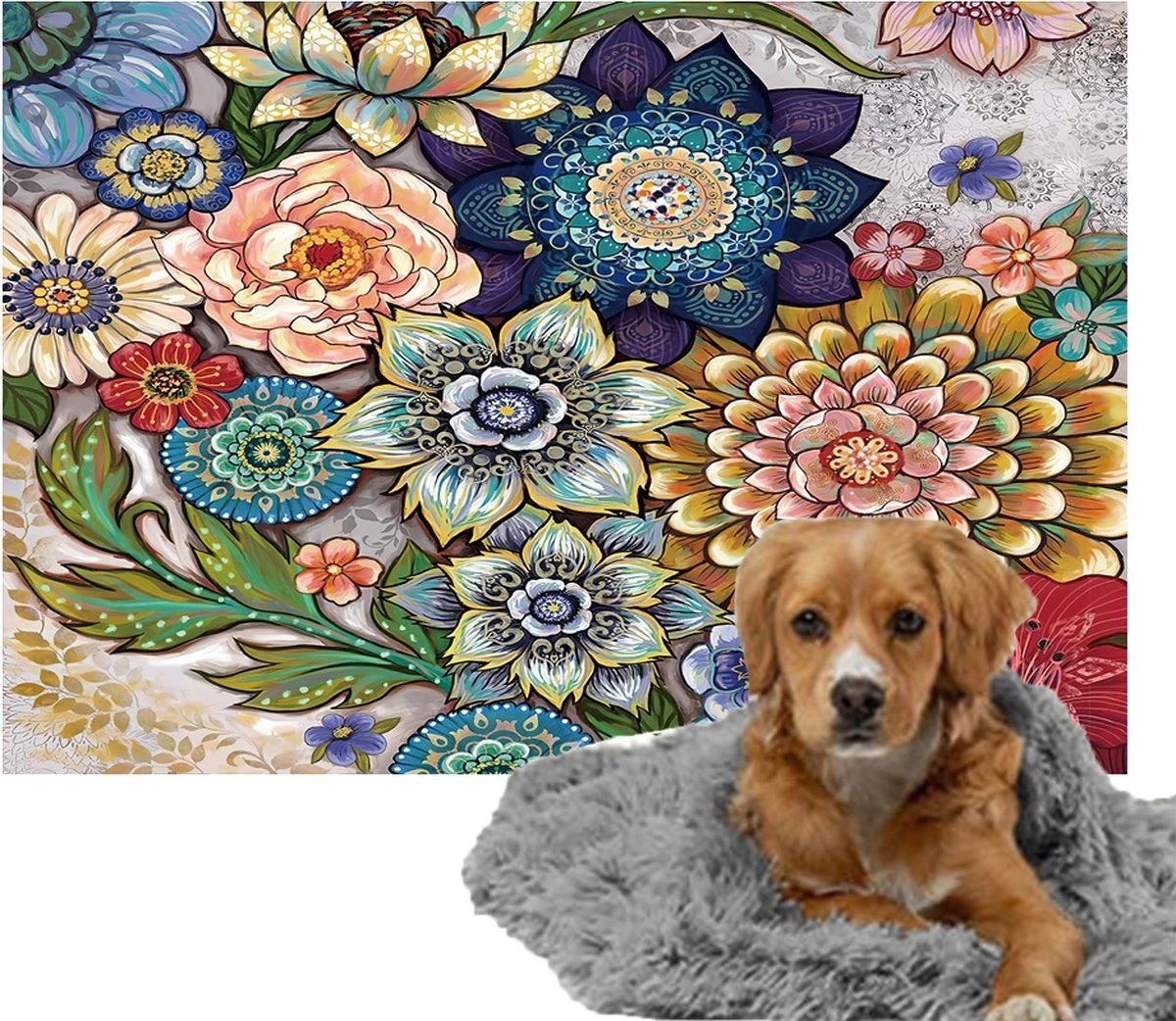 Ulticool – Zachte Fleece Deken - 100x150 Cm – Bloemen Natuur Kunst - Dubbelzijdige Plaid Voor Huisdier - Versiering Voor Huiskamer - Accessoire Op De Bank - Achterbank Auto - Kofferbak – Warme Grijze Warmtedeken Voor Kat Poes Hond Hondenmand 1 Ulticool – Zachte Fleece Deken - 100x150 Cm – Bloemen Natuur Kunst - Dubbelzijdige Plaid Voor Huisdier - Versiering Voor Huiskamer - Accessoire Op De Bank - Achterbank Auto - Kofferbak – Warme Grijze Warmtedeken Voor Kat Poes Hond Hondenmand