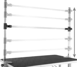 Tectake - Honden Trimtafel Met Twee Lussen - Zwart/zilver- 402893 -Dieren Product Winkel 1200x1051 5