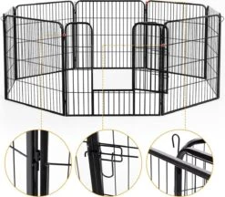 Merkloos Hondenren - Puppyren - Hondenkennel - 8 Kennelpanelen - Staal - 80 Cm Hoog - 640 Cm Omtrek - Uitbreidbaar 13 Merkloos Hondenren - Puppyren - Hondenkennel - 8 Kennelpanelen - Staal - 80 Cm Hoog - 640 Cm Omtrek - Uitbreidbaar -Dieren Product Winkel 1200x1051 8