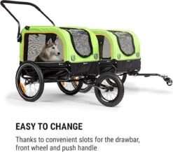 Klarfit Corgi 2-in-1 Hondenaanhanger & Hondenbuggy - Hondenfietskar Geschikt Voor Alle Fietsen Met 26-28" Banden - Voor Kleine Tot Middelgrote Honden -Dieren Product Winkel 1200x1055 5