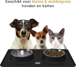 Loving Owner - Voerbak Met Anti-slip Mat - Klein Huisdier - Voerbak Hond En Kat - RVS - Zwart -Dieren Product Winkel 1200x1057 11