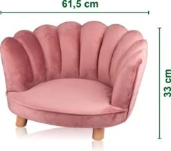 Maxxpro Katten- En Hondenstoel - Roze - Verhoogd Met Houten Poten - Fluweel Materiaal - 61.5 X 52 X 33 CM - Huisdieren Tot 80 KG -Dieren Product Winkel 1200x1057 20