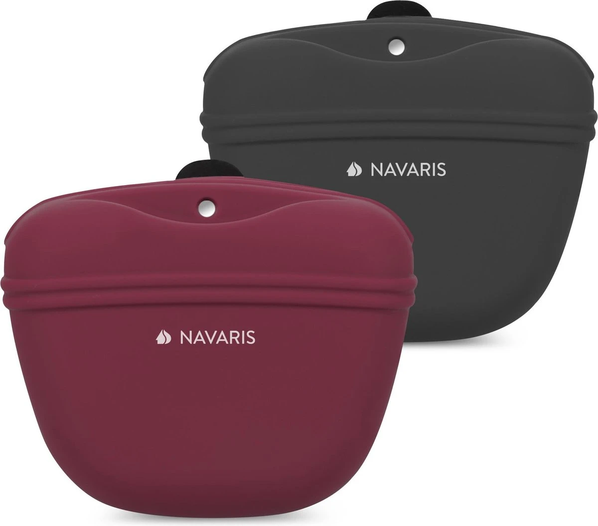 Navaris Honden Belongingszakje - Siliconen Voertasje - Set Van 2 - Traktatiezakje Voor Droogvoer En Natvoer - Met Magnetische Sluiting En Clip 5 Navaris Honden Belongingszakje - Siliconen Voertasje - Set Van 2 - Traktatiezakje Voor Droogvoer En Natvoer - Met Magnetische Sluiting En Clip - Afbeelding 5