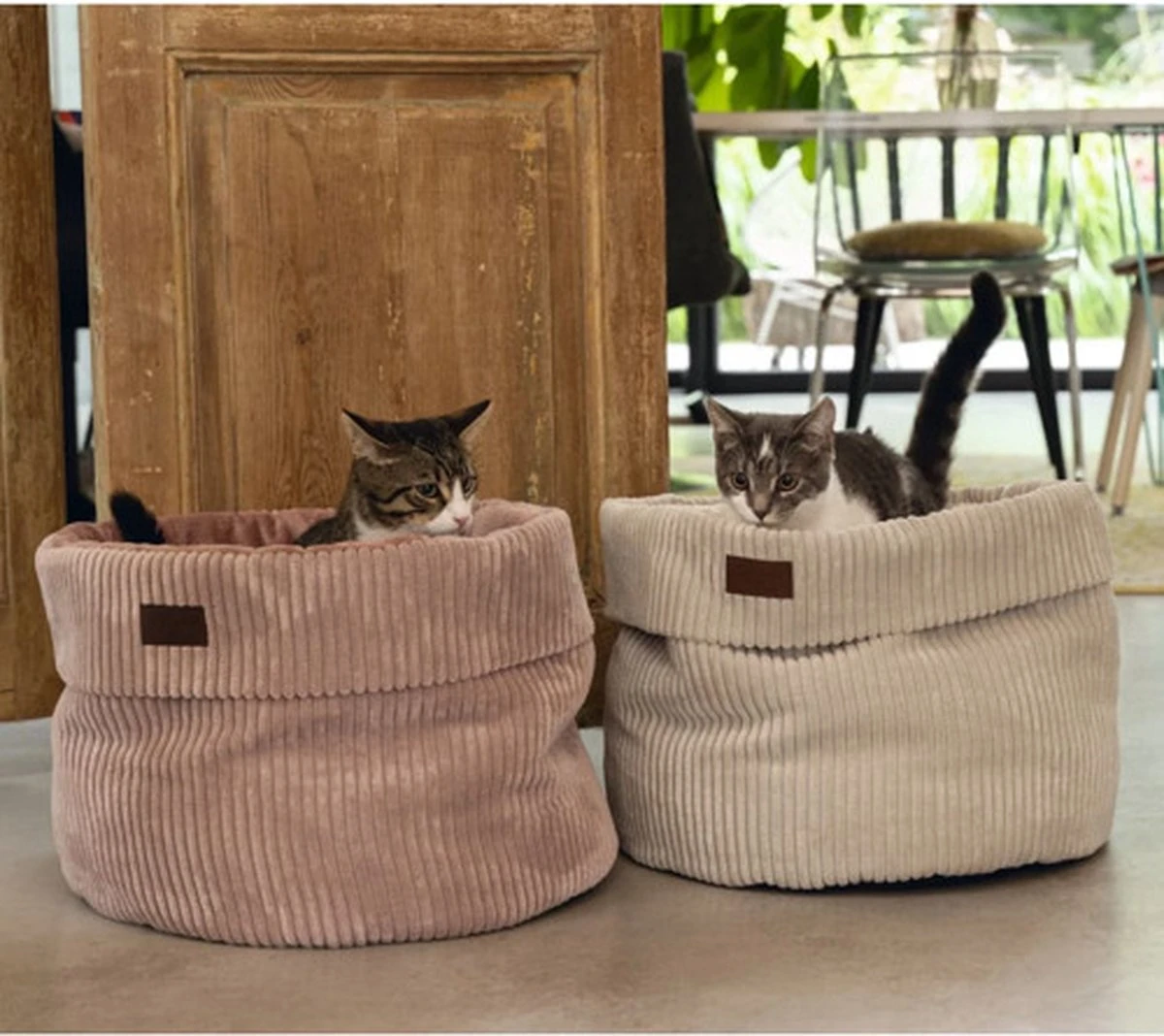 Designed By Lotte Kattenmand Ribbed Lichtgrijs 50 X 50 X 35 Cm 2 Designed By Lotte Kattenmand Ribbed Lichtgrijs 50 X 50 X 35 Cm - Afbeelding 2