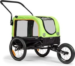 Klarfit Corgi 2-in-1 Hondenaanhanger & Hondenbuggy - Hondenfietskar Geschikt Voor Alle Fietsen Met 26-28" Banden - Voor Kleine Tot Middelgrote Honden