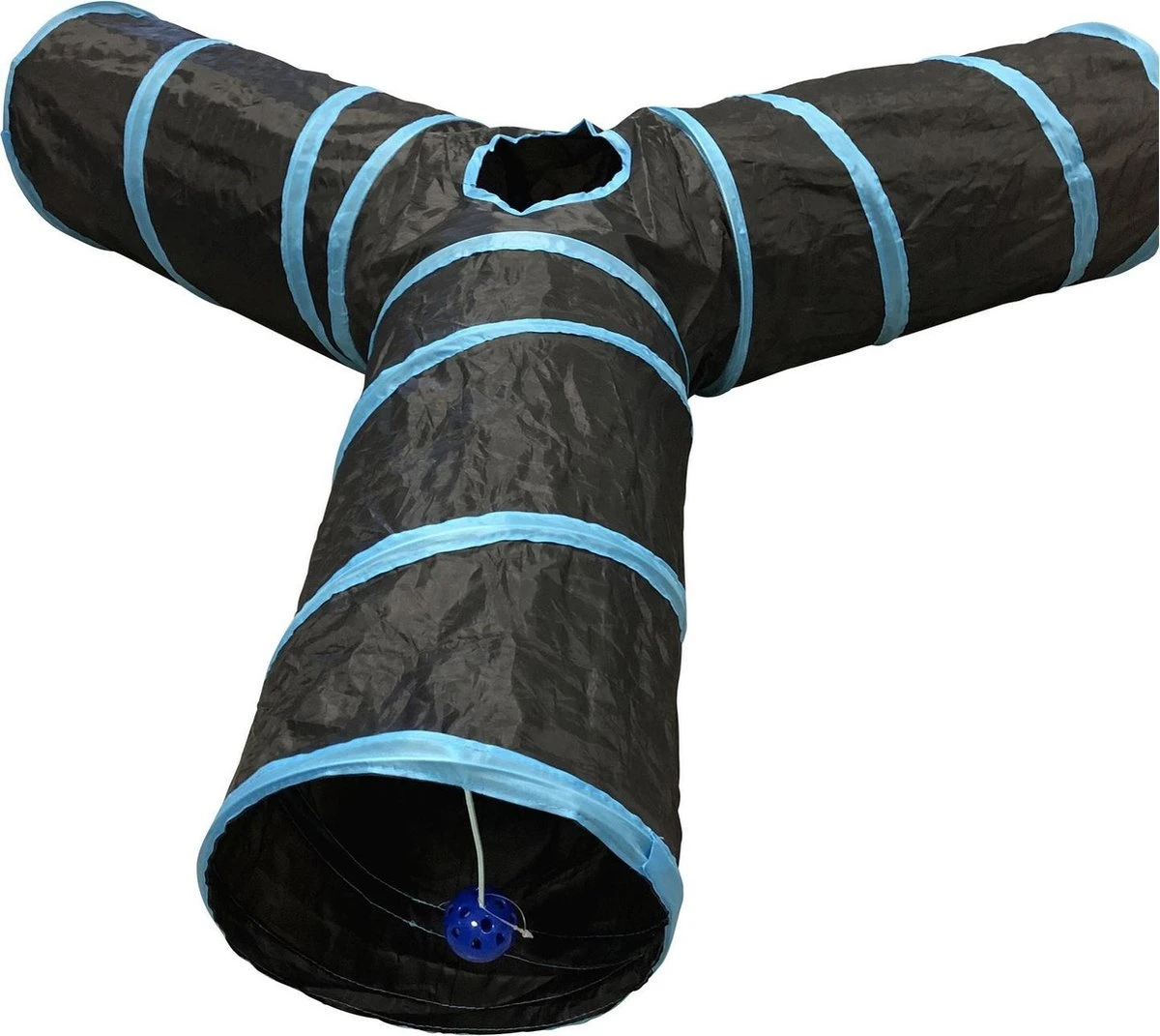 Adori Katten Tunnel 3 Gangen - Kattenspeelgoed - Ø25x50 Cm Zwart 3 Adori Katten Tunnel 3 Gangen - Kattenspeelgoed - Ø25x50 Cm Zwart - Afbeelding 3