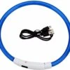 Merkloos Led Halsband Hond Usb Oplaadbaar 20-50 CM - Led Honden Halsband - Blauw - Extra Small Tm Extra Large - Universeel - Honden Lampje - Honden Licht - Honden Veiligheid - Lichtgevende Halsband Hond