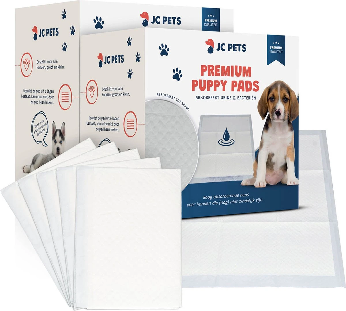 JC Pets Premium Puppy Training Pads - Hondentoilet - Zindelijkheidstraining Hond - 100 Stuks - 60 X 45 Cm 1 JC Pets Premium Puppy Training Pads - Hondentoilet - Zindelijkheidstraining Hond - 100 Stuks - 60 X 45 Cm