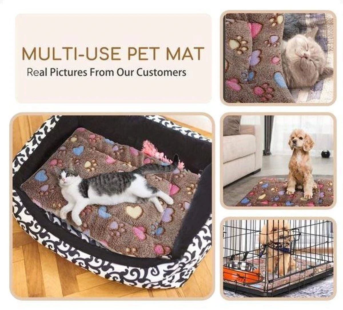 Nobleza Benchkussen - Dierenkussen - Hondenkussen - Kattenkussen - Benchmat - Dierenmat - Hondenmat - Kattenmat - Bruin - Maat S 5 Nobleza Benchkussen - Dierenkussen - Hondenkussen - Kattenkussen - Benchmat - Dierenmat - Hondenmat - Kattenmat - Bruin - Maat S - Afbeelding 5