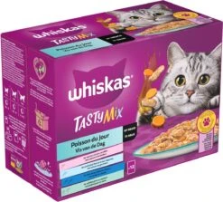 Whiskas 1+ Natvoer - Tasty Mix - Vis Van De Dag In Saus - Maaltijdzakjes 48 X 85 G 9 Whiskas 1+ Natvoer - Tasty Mix - Vis Van De Dag In Saus - Maaltijdzakjes 48 X 85 G -Dieren Product Winkel 1200x1085 1