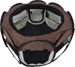 Dailyibed Opvouwbare Puppyren - Bruin - 115x115x58 Cm - Incl. Draagtas - Incl. Voederbak -Dieren Product Winkel 1200x1085 7