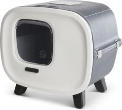 Savic Kattenbak Mira Deluxe Antraciet / Wit 56x45x50,5 Cm -Dieren Product Winkel 1200x1086