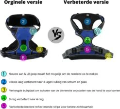 Hondenharnas – Inclusief Hondenriem – Reflecterend – Hondentuig – Hondenriem – Y Tuig Hond - Anti Trek Tuig - Zwart – Maat M -Dieren Product Winkel 1200x1090 9