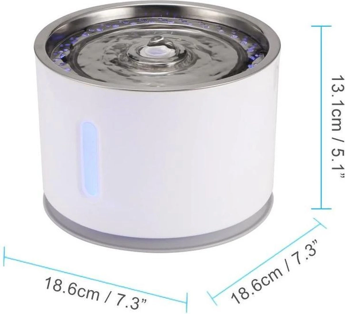 Merkloos Drinkfontein Voor Hond En Kat - RVS Waterbak - Dieren Drinkbak - Vers Water Fontein - Drinkfontein Katten- 3 Standen - 2.4 Liter - Incl. 1 Koolstoffilter 5 Merkloos Drinkfontein Voor Hond En Kat - RVS Waterbak - Dieren Drinkbak - Vers Water Fontein - Drinkfontein Katten- 3 Standen - 2.4 Liter - Incl. 1 Koolstoffilter - Afbeelding 5