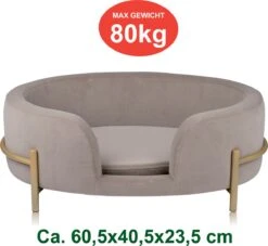 Maxxpro Pet Bed - Huisdieren Tot 80KG - Zacht Fluwelen Kussen - Verhoogd Katten- En Hondenbed - Grijs - 60,5 X 40,5 X 23,5 Cm 11 Maxxpro Pet Bed - Huisdieren Tot 80KG - Zacht Fluwelen Kussen - Verhoogd Katten- En Hondenbed - Grijs - 60,5 X 40,5 X 23,5 Cm -Dieren Product Winkel 1200x1103 3