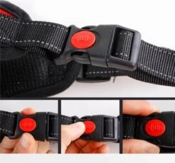 Merkloos Honden Harnas - Hondentuigje - Zwart - L - Borstomvang 63-77cm - 20-35 Kg - Anti Trek - Reflecterend -Dieren Product Winkel 1200x1116 10