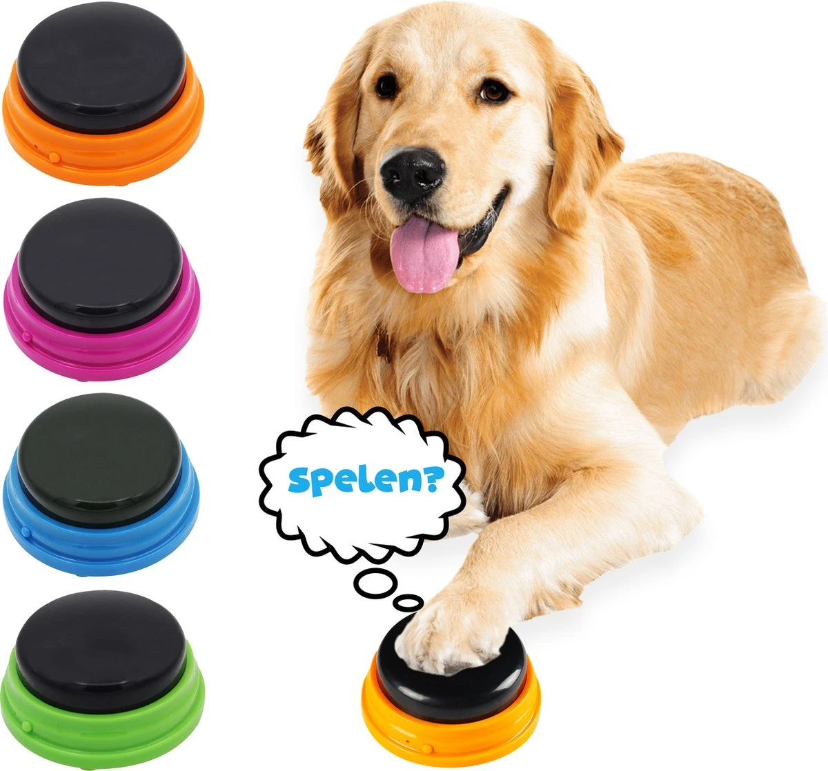 Praatknop Hond – Set Van 4 - Honden Speelgoed – Honden Training – Dogbuttons – Huisdier – Puppy Training - Hondenspeelgoed Intelligentie - Hond Opvoeden 1 Praatknop Hond – Set Van 4 - Honden Speelgoed – Honden Training – Dogbuttons – Huisdier – Puppy Training - Hondenspeelgoed Intelligentie - Hond Opvoeden