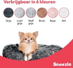Snoozle Donut Hondenmand - Zacht En Luxe Hondenkussen - Wasbaar - Fluffy - Hondenmanden - 70cm - Grijs -Dieren Product Winkel 1200x1118 17